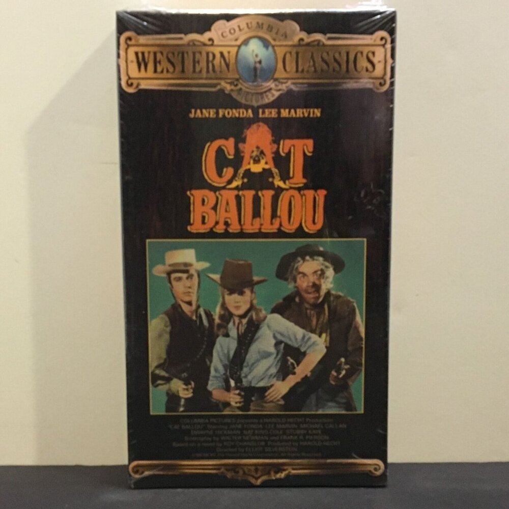 Cat Ballou VHS 1992 Jane Fonda Lee Marvin Sealed